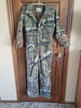 Cabela's Realtree Camouflage Green Brown Full-Body Insulated Coverall
